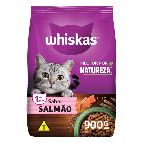 Alimento-para-Gatos-Adultos-1e-Salmao-Whiskas-Melhor-por-Natureza-Pacote-900g