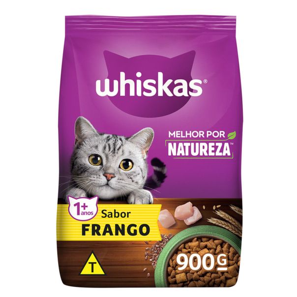 Alimento-para-Gatos-Adultos-1e-Frango-Whiskas-Melhor-por-Natureza-Pacote-900g
