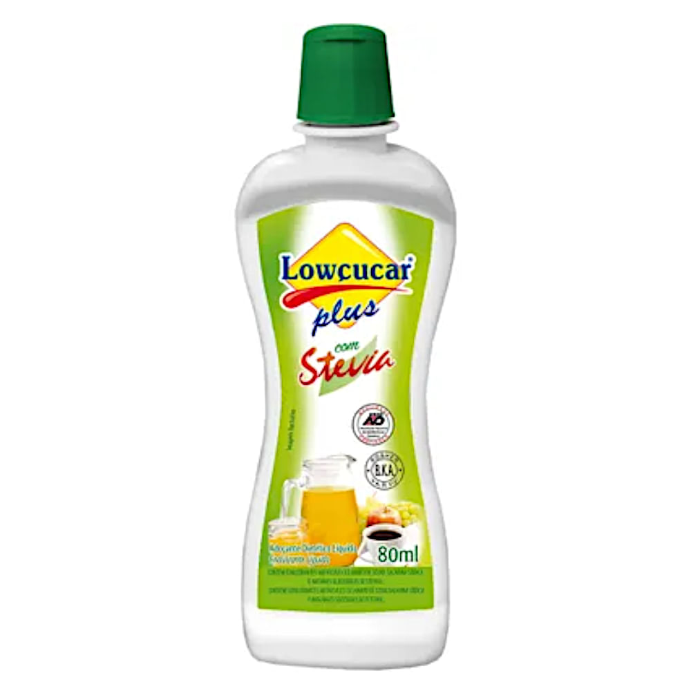 Adoçante Líquido Lowçucar Plus Stevia 80ml