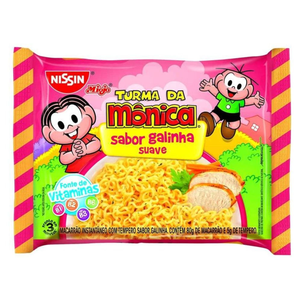 Macarrão Instantaneo Nissin Lámen Turma da Mônica Galinha 85g
