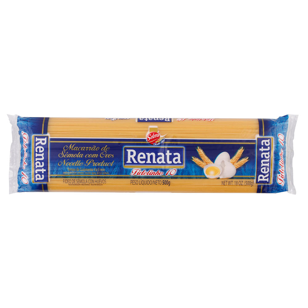 Macarrão com Ovos Fidelinho nº 10 Renata 500g
