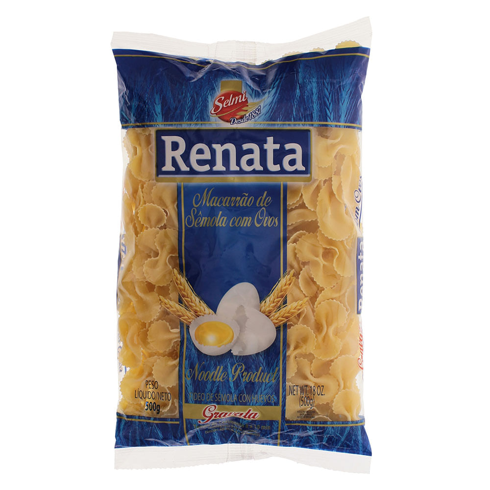 Macarrão com Ovos Gravata Renata 500g