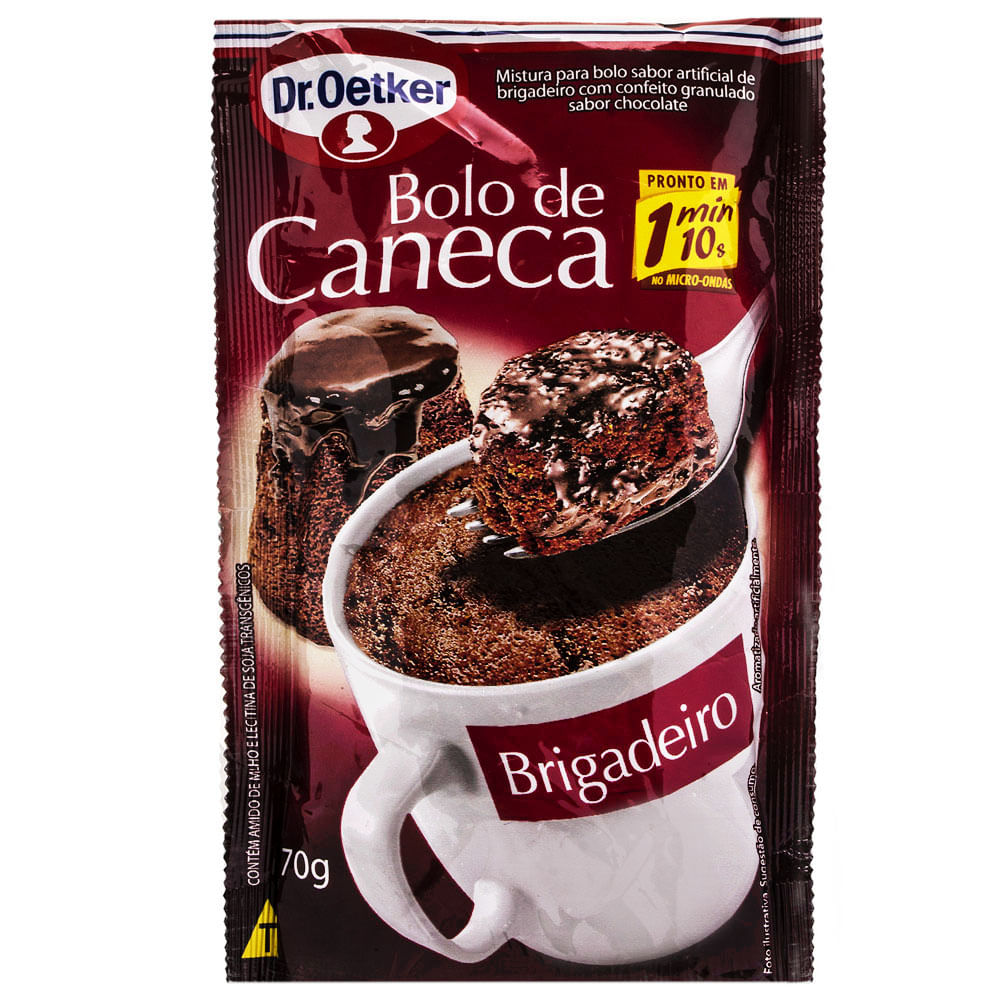 Mistura para Bolo Dr. Oetker Bolo de Caneca Brigadeiro 70g