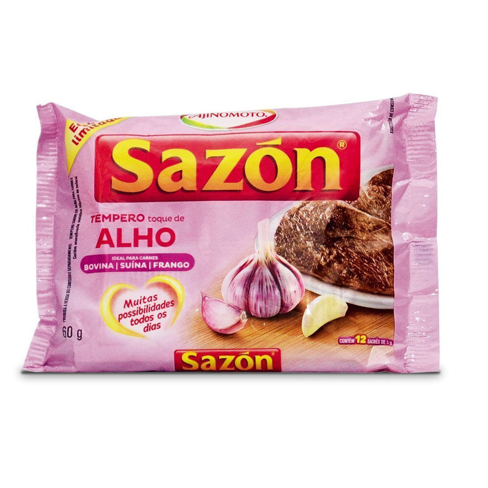 Tempero Toque de Alho Sazón 60g