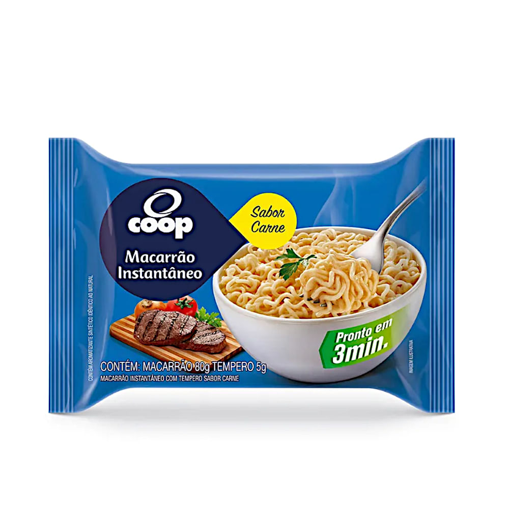 Macarrão Instantâneo Coop Carne 85g