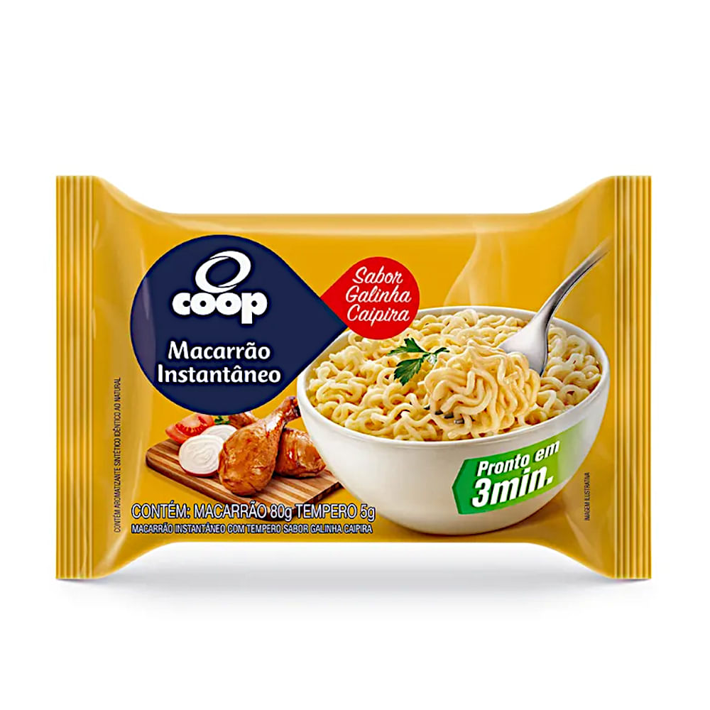 Macarrão Instantâneo Coop Galinha Caipira 85g