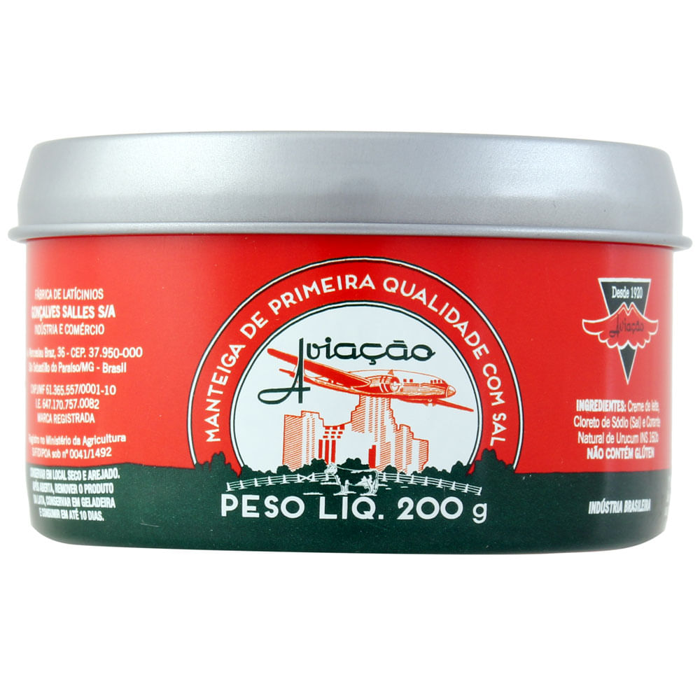 Manteiga Aviação com Sal 200g Lata
