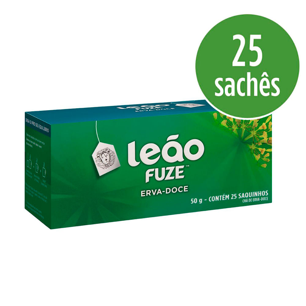Chá Leão Erva Doce | Com 25 Sachês