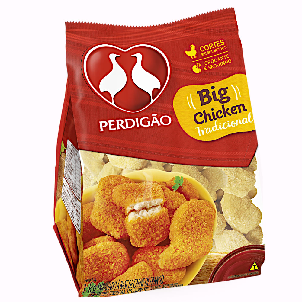 Frango Empanado Perdigão Big Chicken Tradicional 1kg