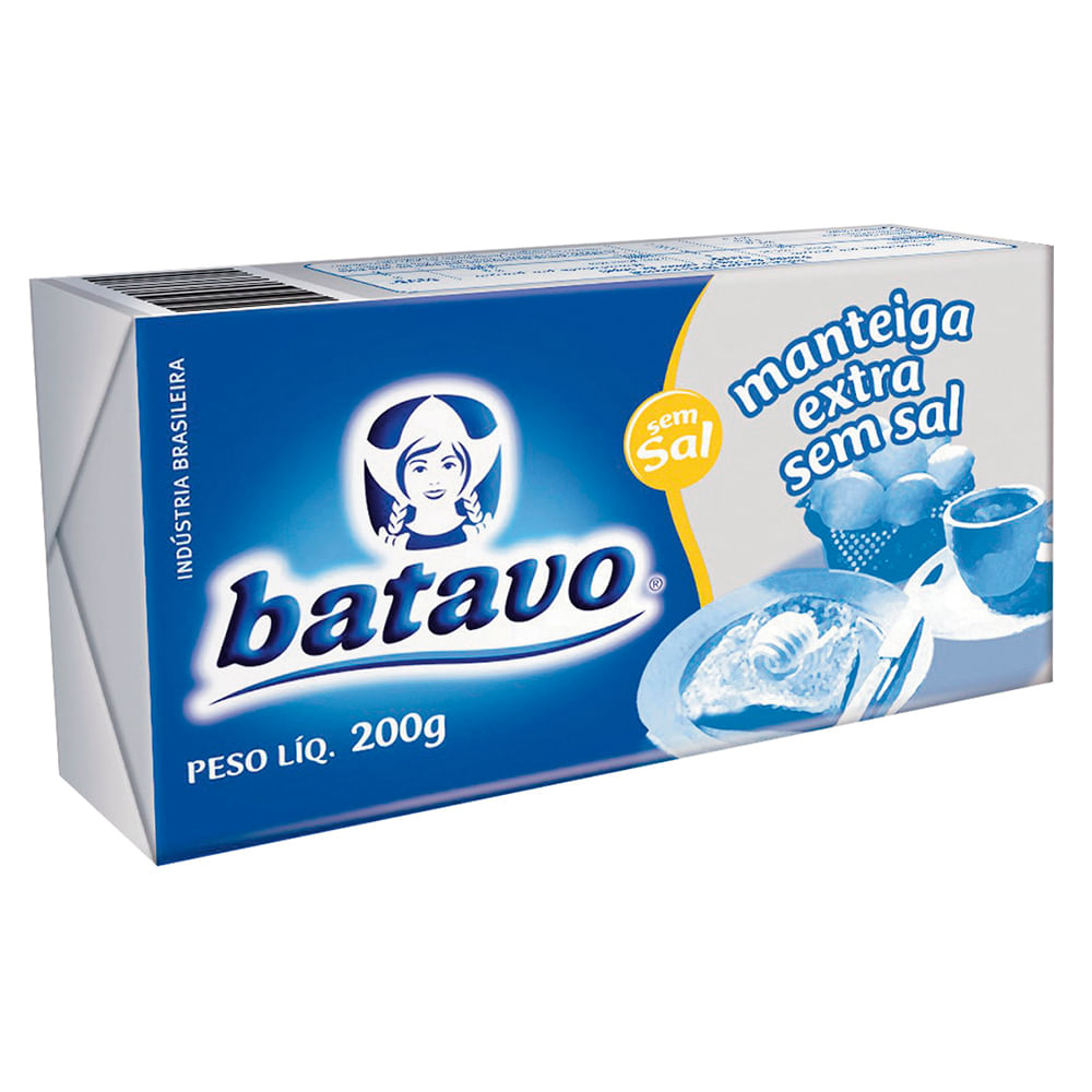 Manteiga sem Sal Tablete Batavo 200g