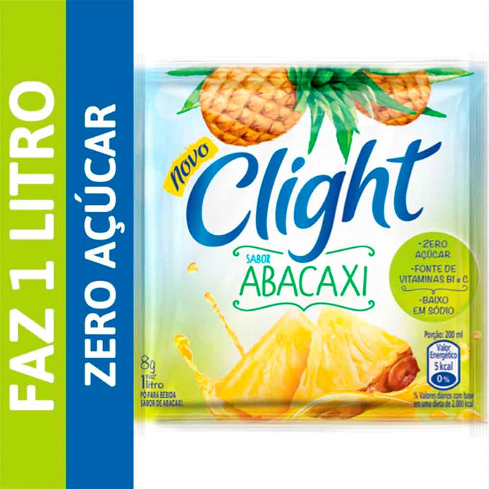 Refresco em Pó Clight Abacaxi 8g