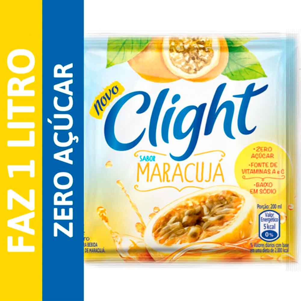 Refresco em Pó Clight Maracujá 8g