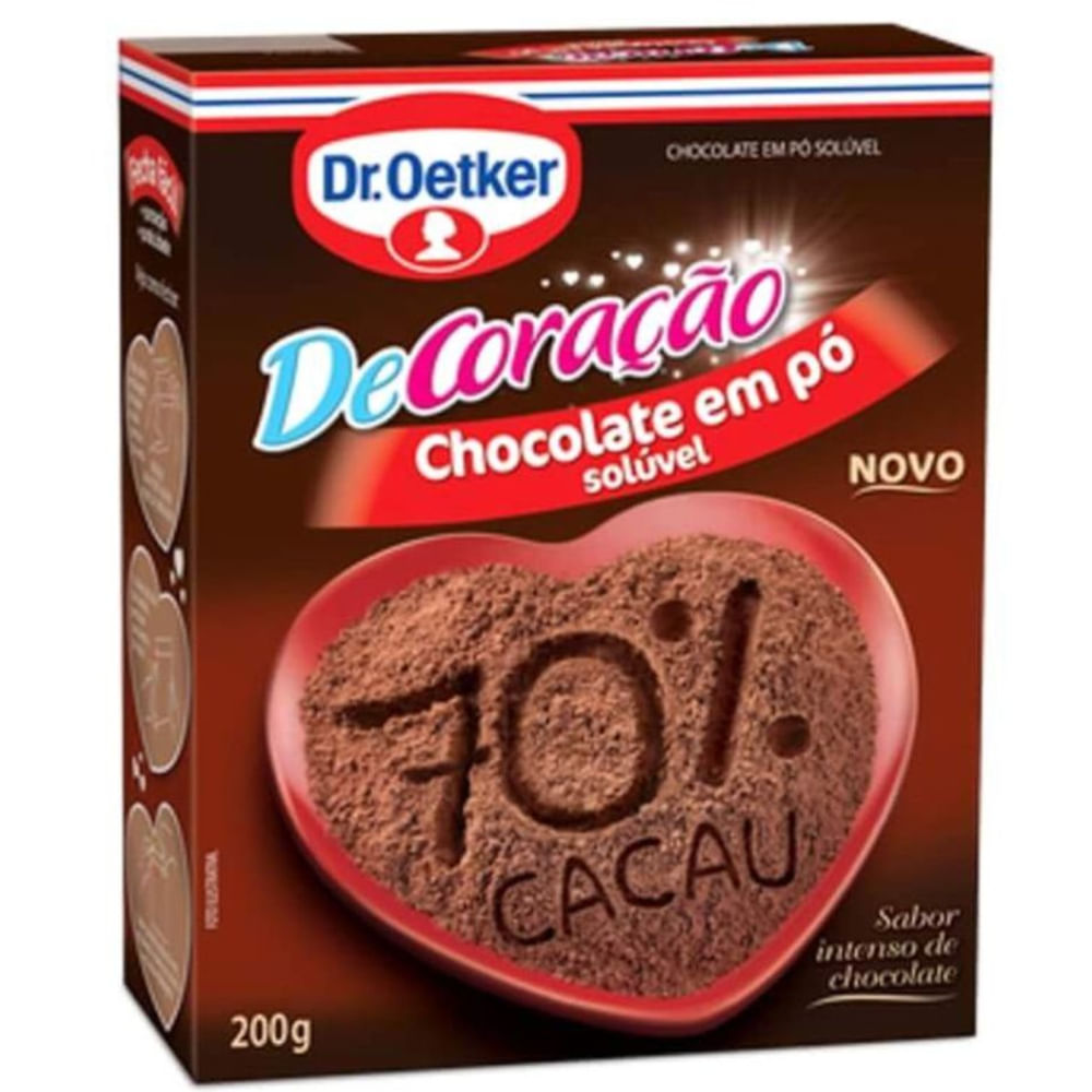 Chocolate em pó 70% cacau Dr. Oetker 200g