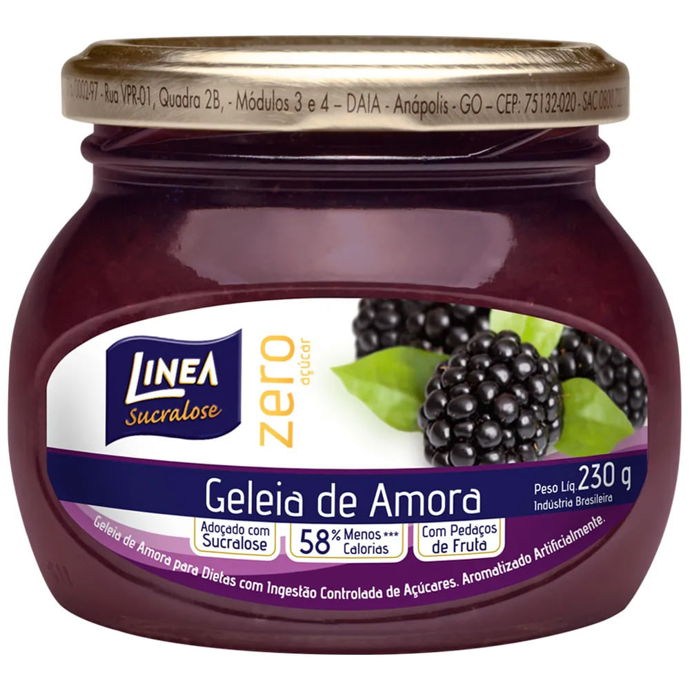 Geleia Linea Zero Açúcar Amora 230g