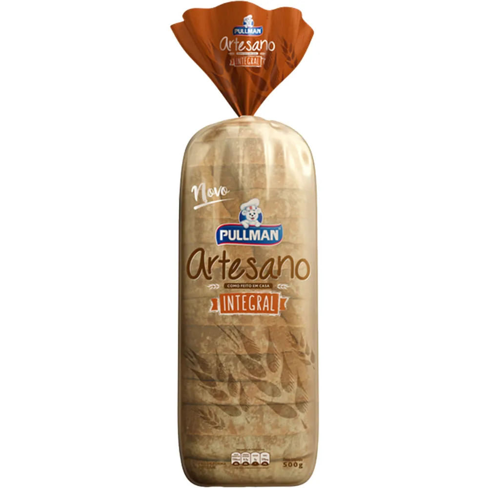 Pão de Forma Pullman Artesano Integral 500g