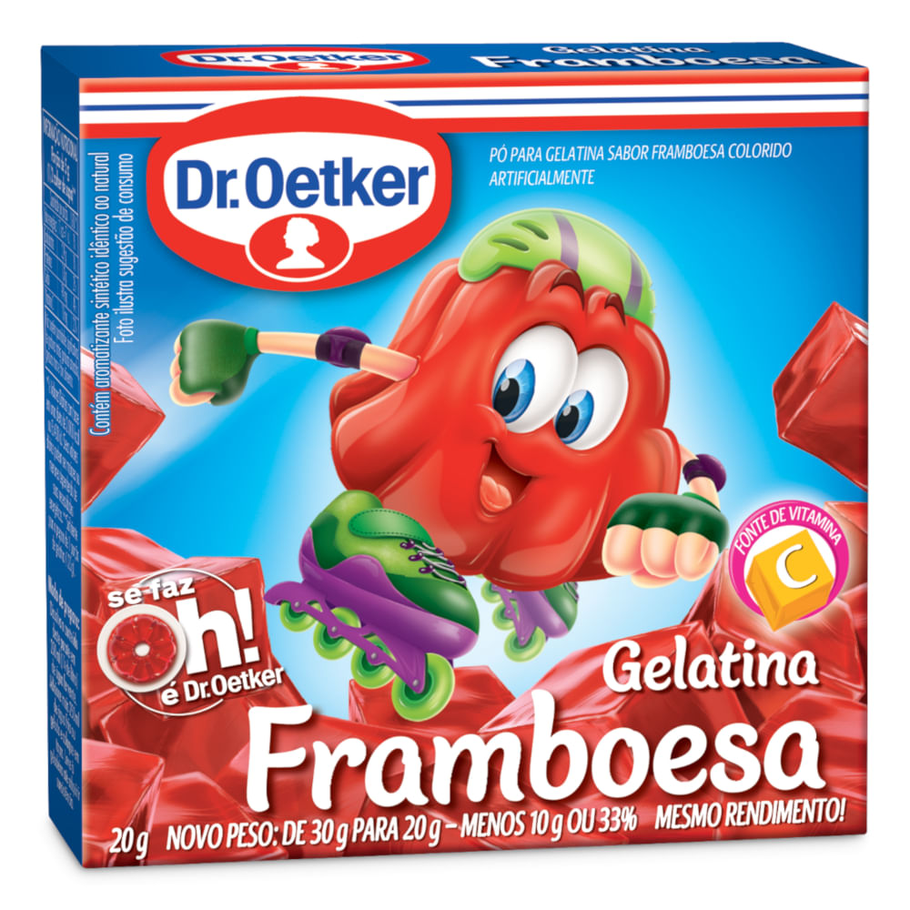 Gelatina sabor framboesa Dr.Oetker 20g