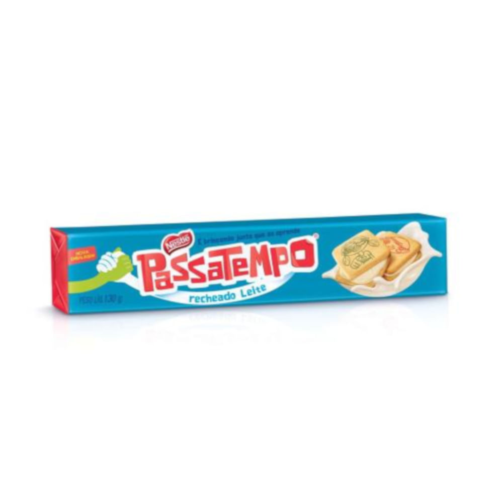 Biscoito Recheado Passatempo Leite 130g