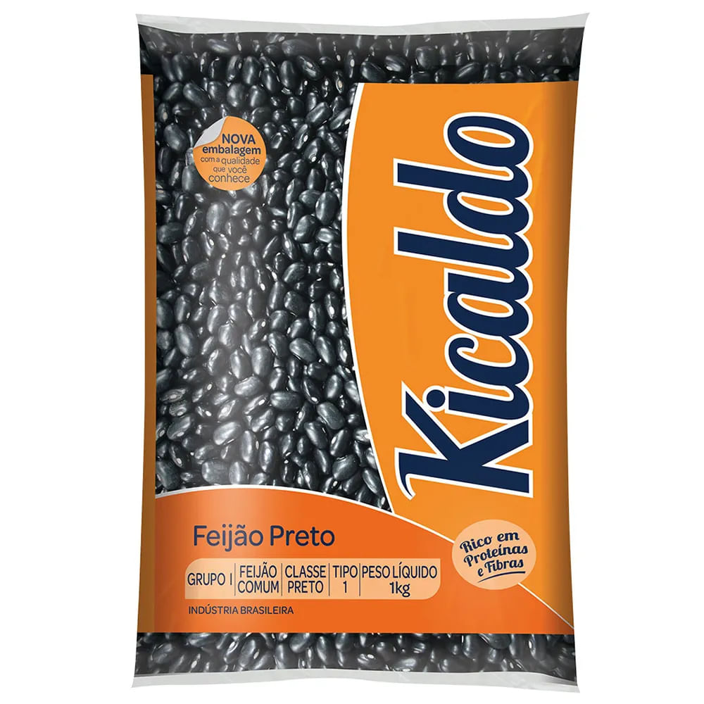 Feijão Preto Tipo 1 Kicaldo 1kg