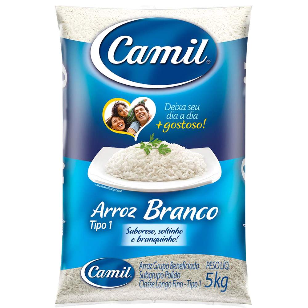 Arroz Branco Tipo 1 Camil 5kg