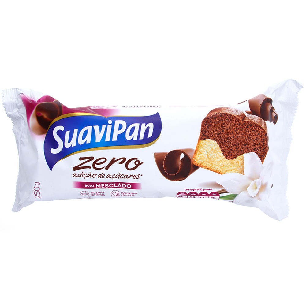 Bolo Pronto Suavipan Zero Açúcar Mesclado 250g
