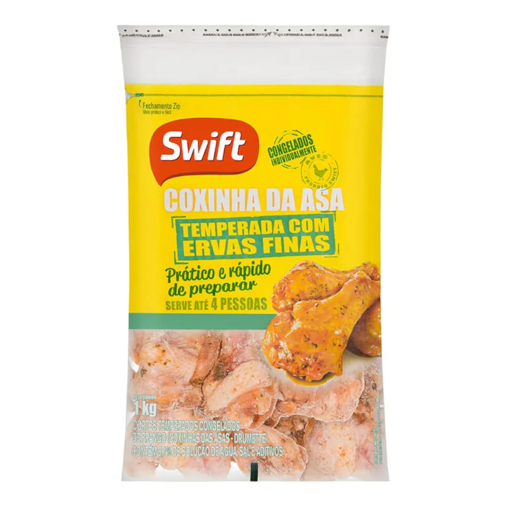Coxinha da asa temperado Swift 1kg