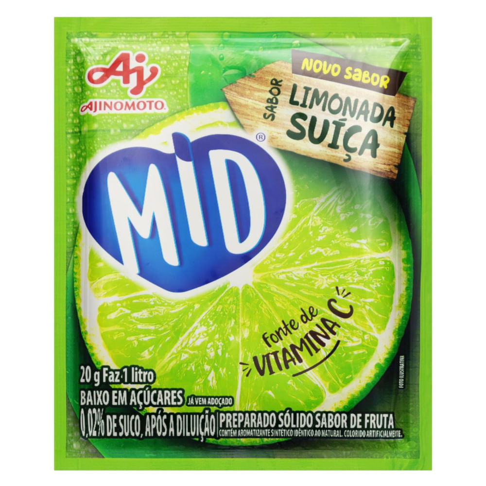 Refresco em Pó Limonada Suiça MID 20g
