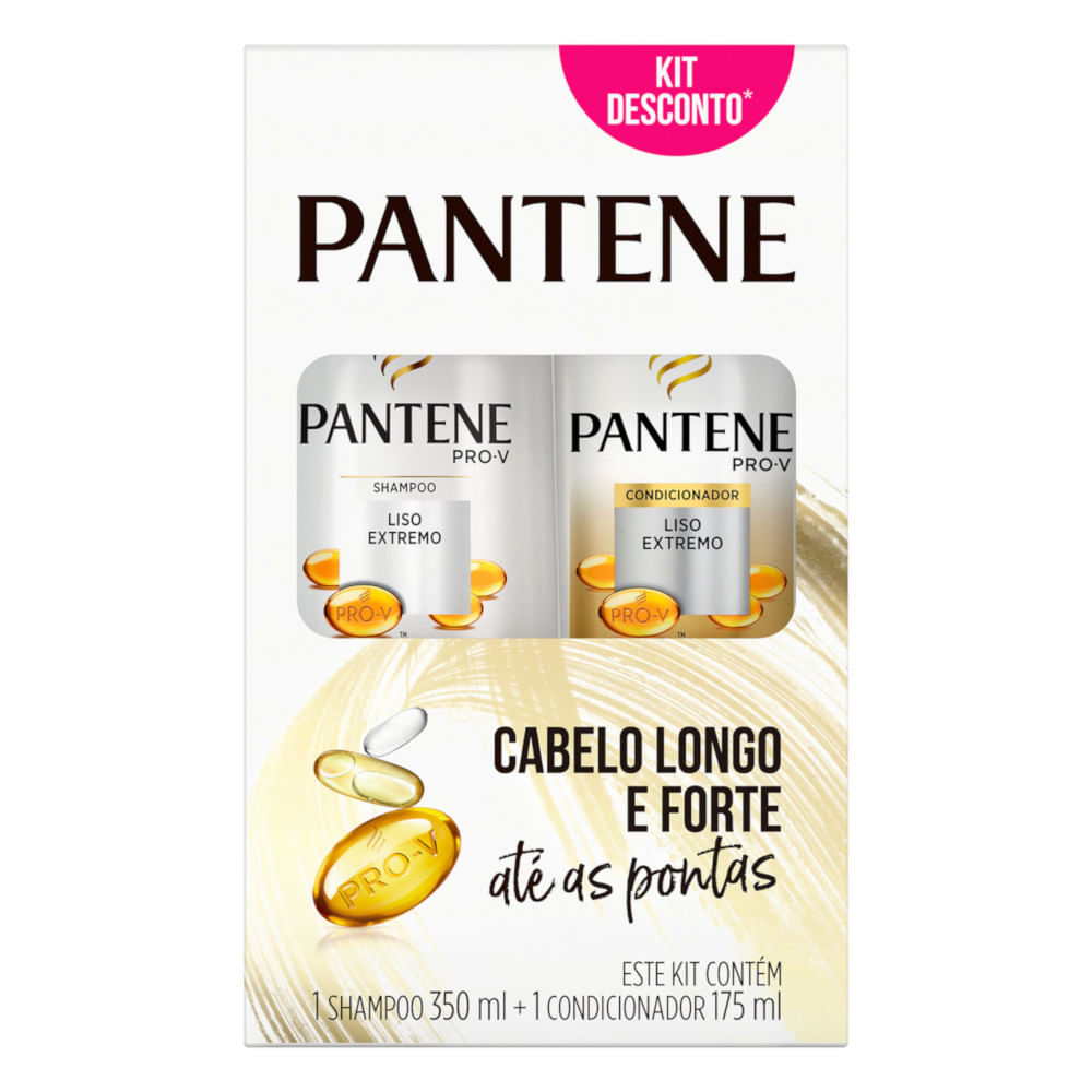 Shampoo + Condicionador Liso Extremo Pantene 525ML