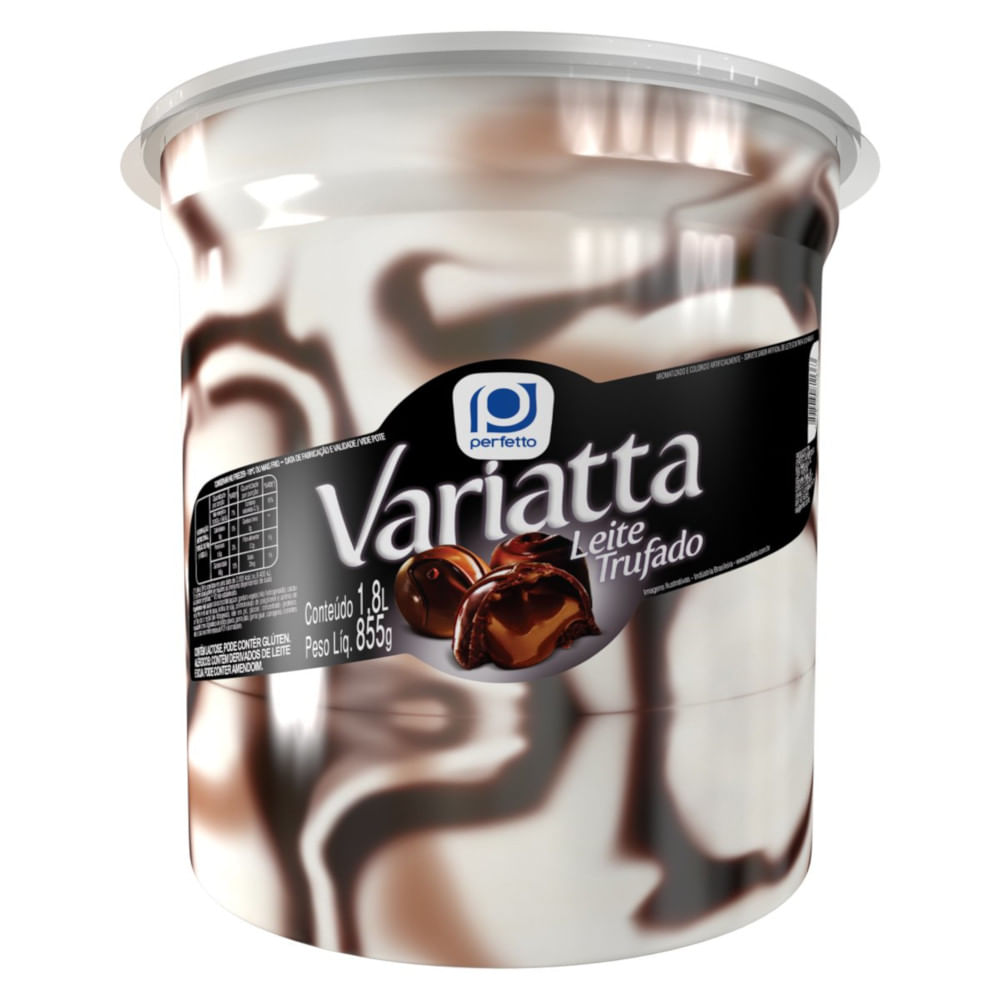 Sorvete Leite Trufado Perfetto Variatta Pote 1,8 Litro