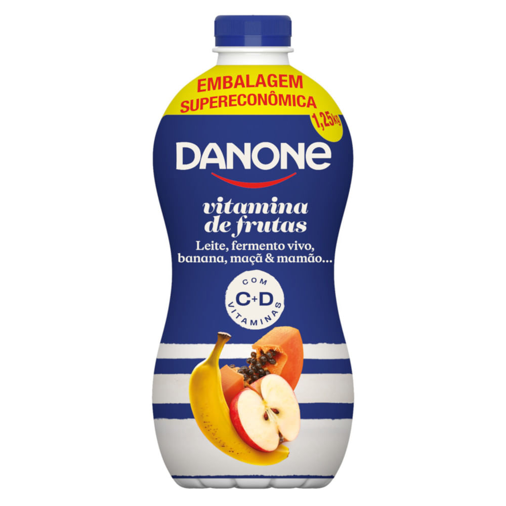 Iogurte Parcialmente Desnatado Vitamina de Frutas Danone 1,25kg