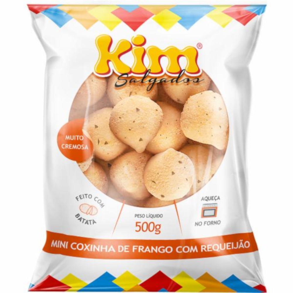 Mini Coxinha de Frango com Requeijão Kim 500g
