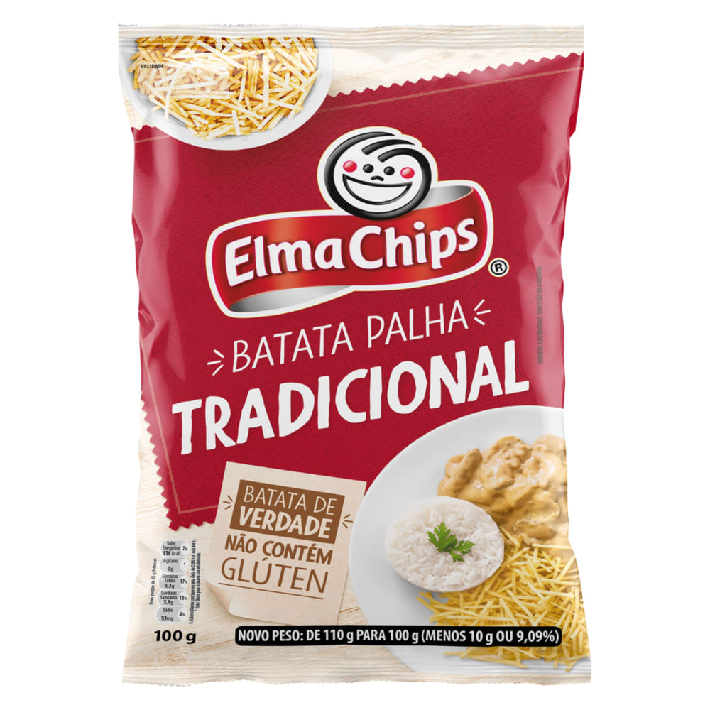 Batata Palha Tradicional Elma Chips 100g