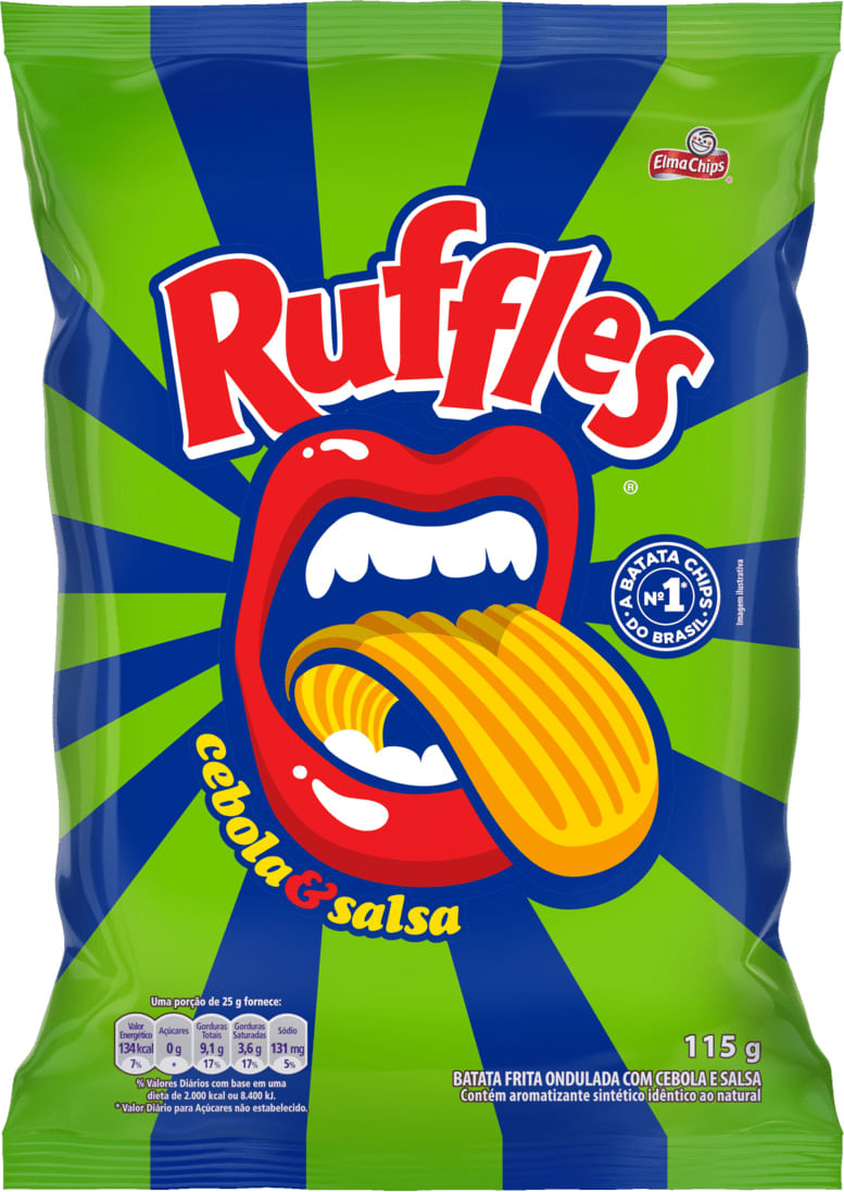 Batata Chips Elma Chips Ruffles Cebola e Salsa 115g