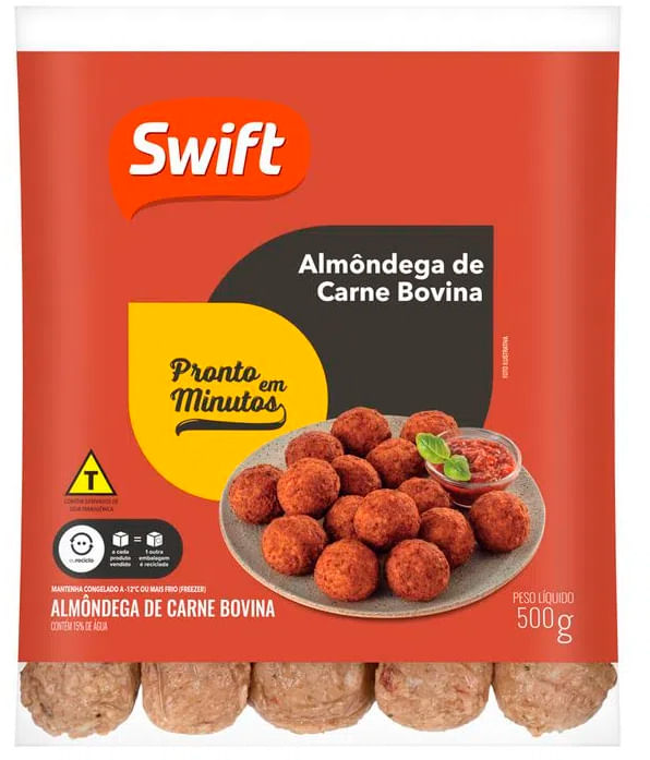 Almôndega Congelada Swift Carne Bovina 500g