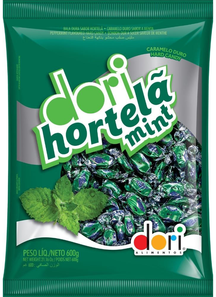 Bala Dura Dori Hortelã e Menta 100g