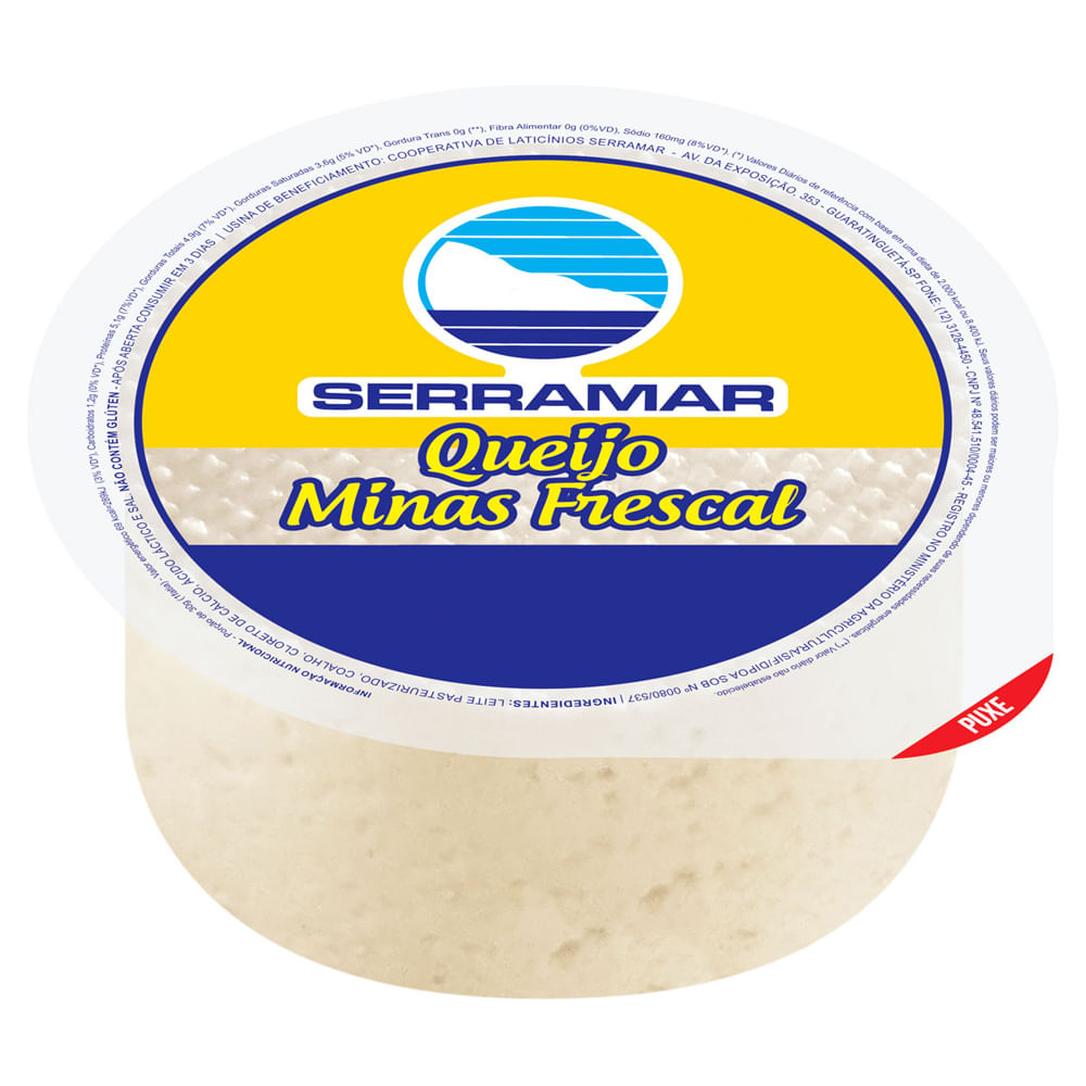 Queijo Minas Frescal Serramar Aprox 500g