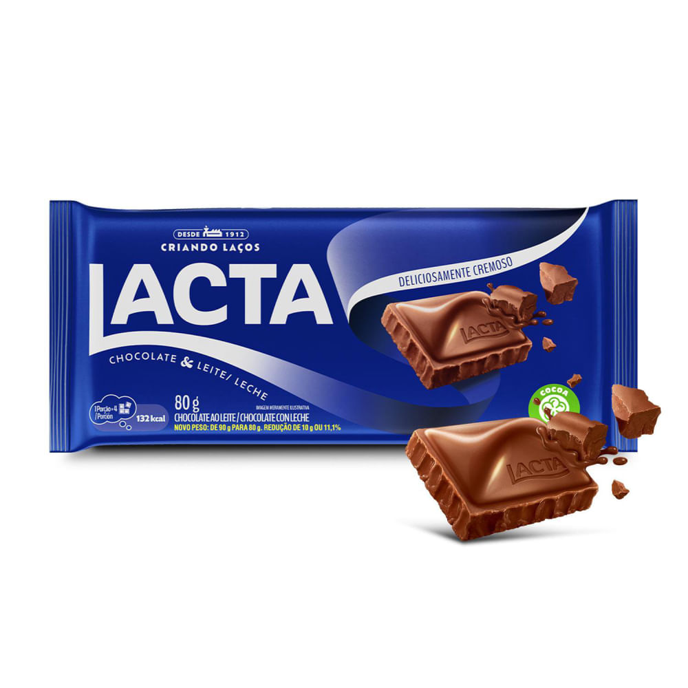 Chocolate ao Leite Lacta 80g