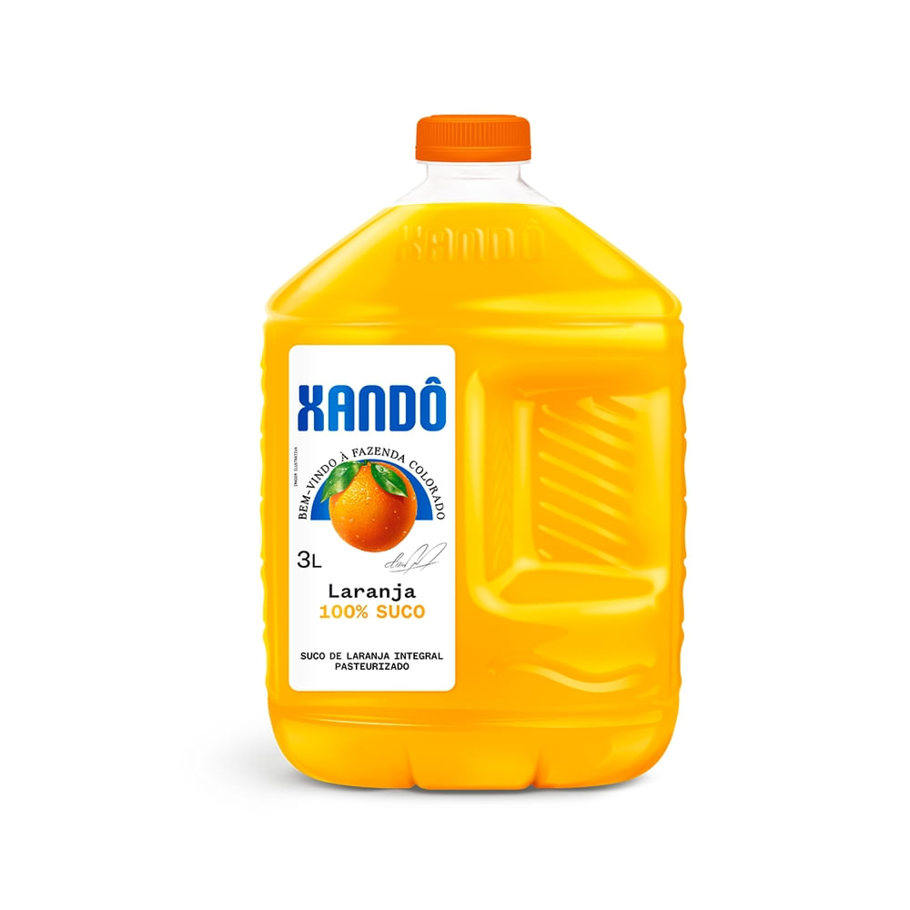 Suco de Laranja Integral Xandô 100% Suco Sem adição de Açúcar Aditivos e Conservantes Sem Gluten 3L