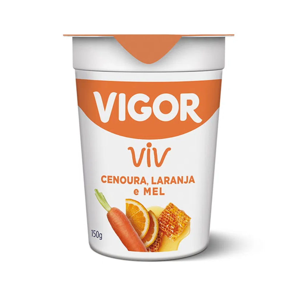 Iogurte Vigor Viv Integral Cenoura, Laranja e Mel 150g