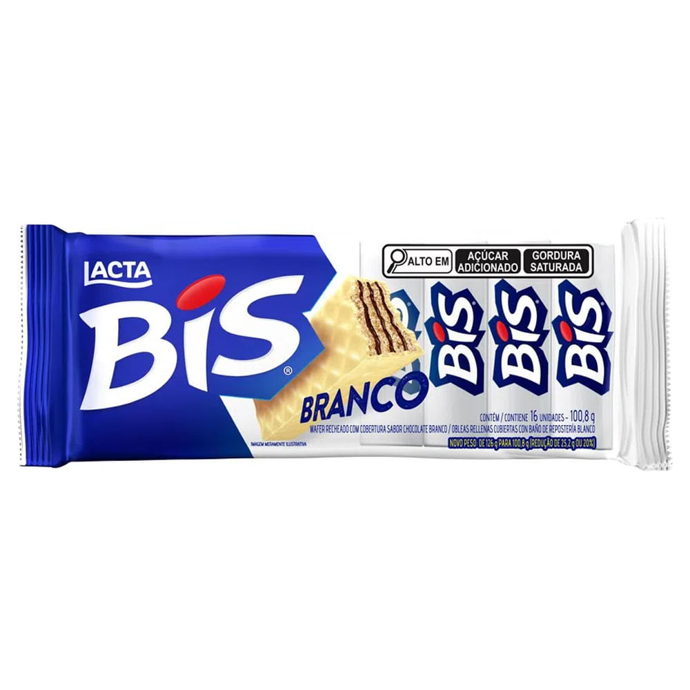 Chocolate Lacta Bis Branco 100,8g