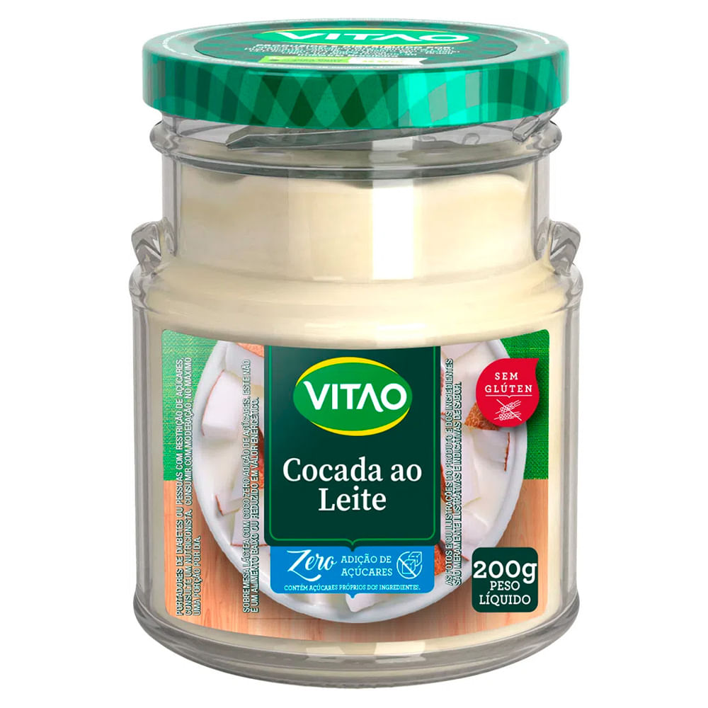 Cocada Vitao Zero Açúcar ao Leite 200g