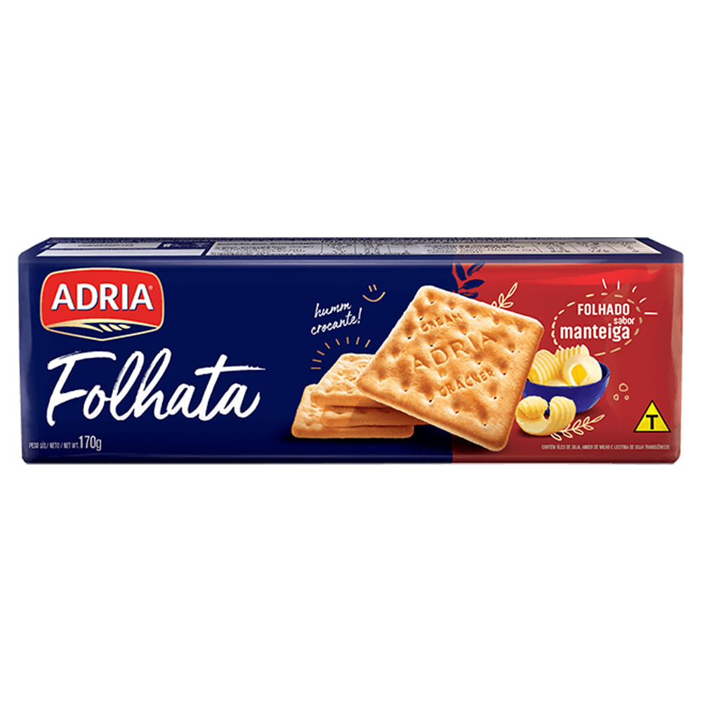 Biscoito Cream Cracker Manteiga Folhada Adria 170g
