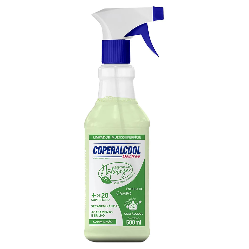 Limpador Multiuso Coperalcool Energia do Campo Capim-Limão Pulverizador 500ml