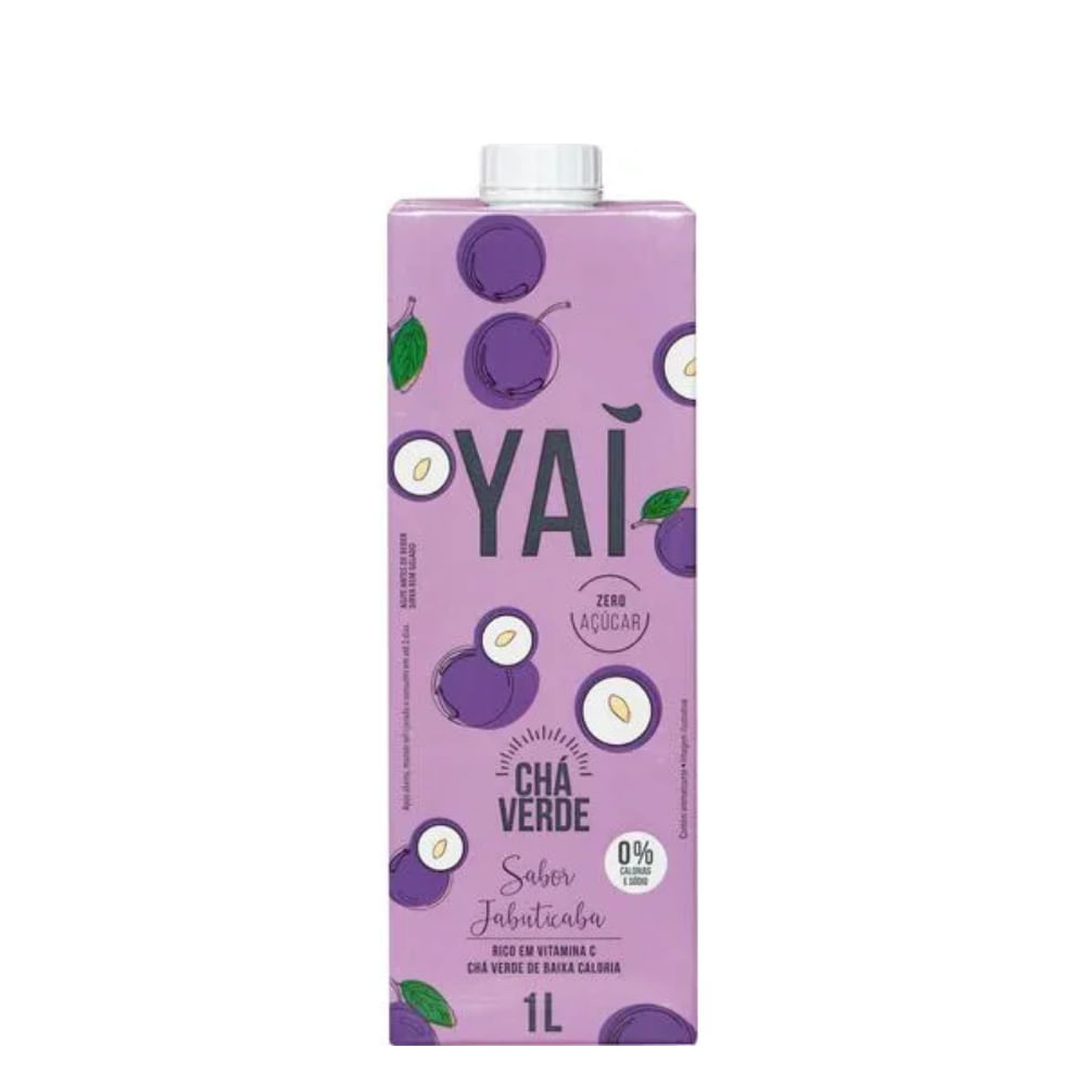 Chá Pronto Yaí Zero Açúcar Verde com Jabuticaba Tetra Pak 1L