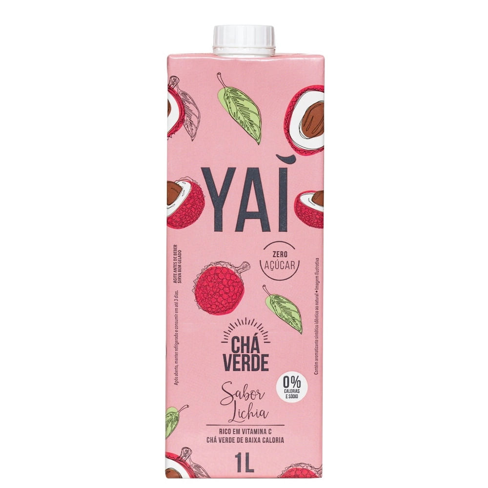 Chá Pronto Yaí Zero Açúcar Verde com Lichia Tetra Pak 1L