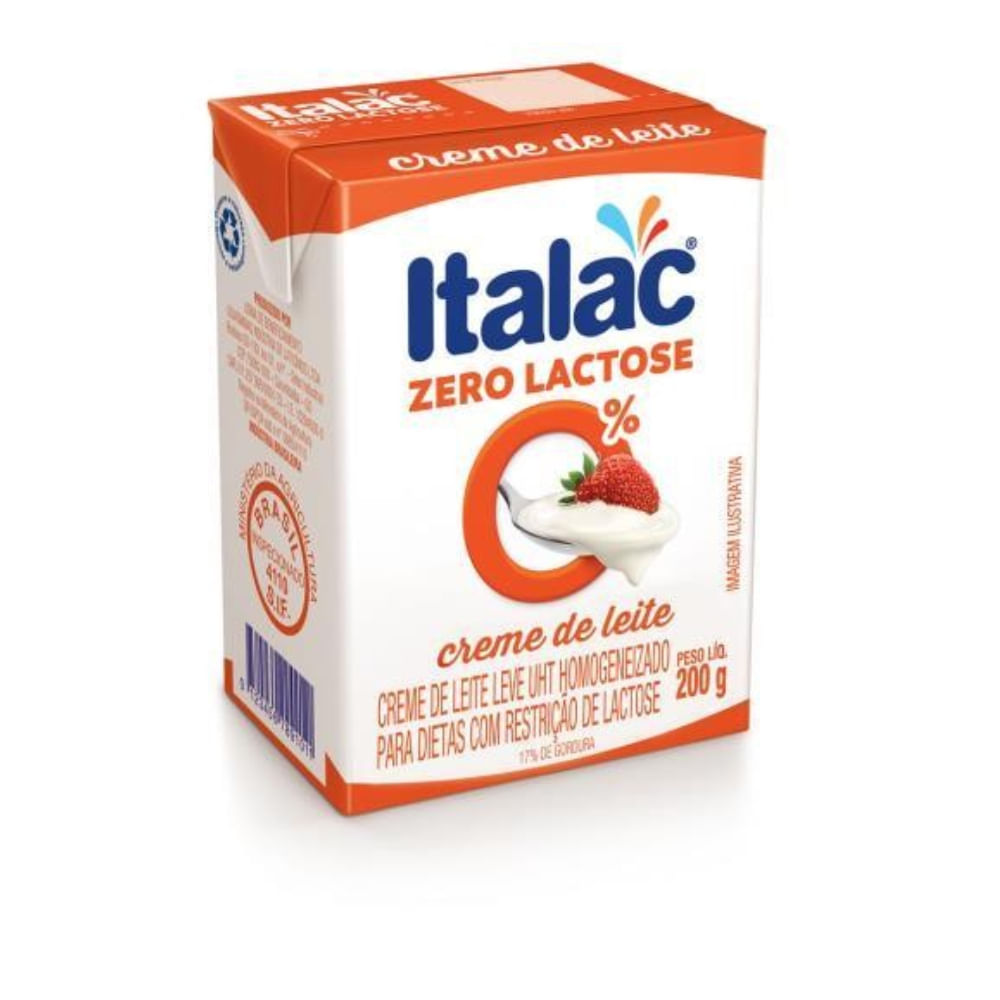 Creme de Leite Italac Zero Lactose 200g