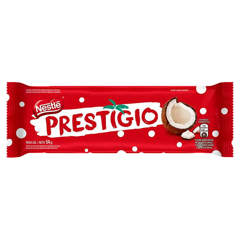 Picolé Nestlé Prestígio Coco com Chocolate 54g