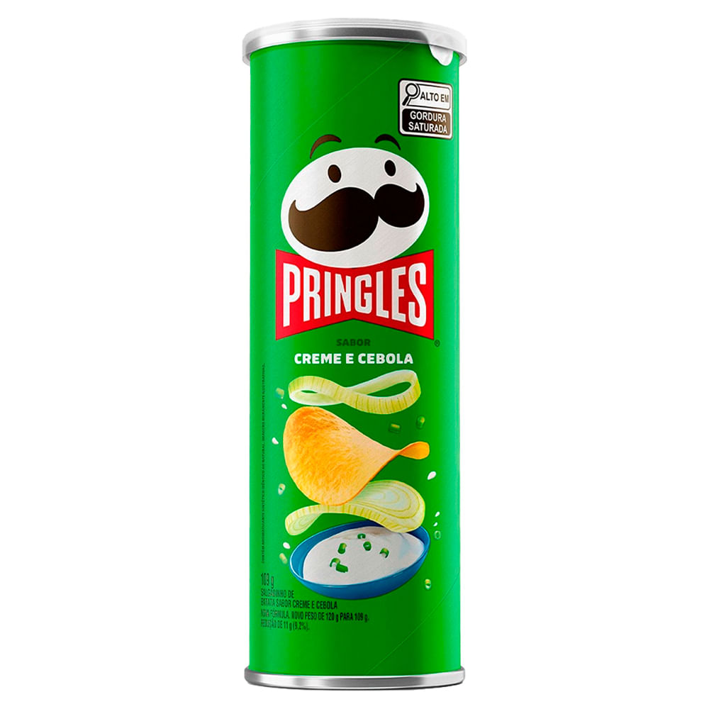 Batata Chips Pringles Creme e Cebola Lata 109g