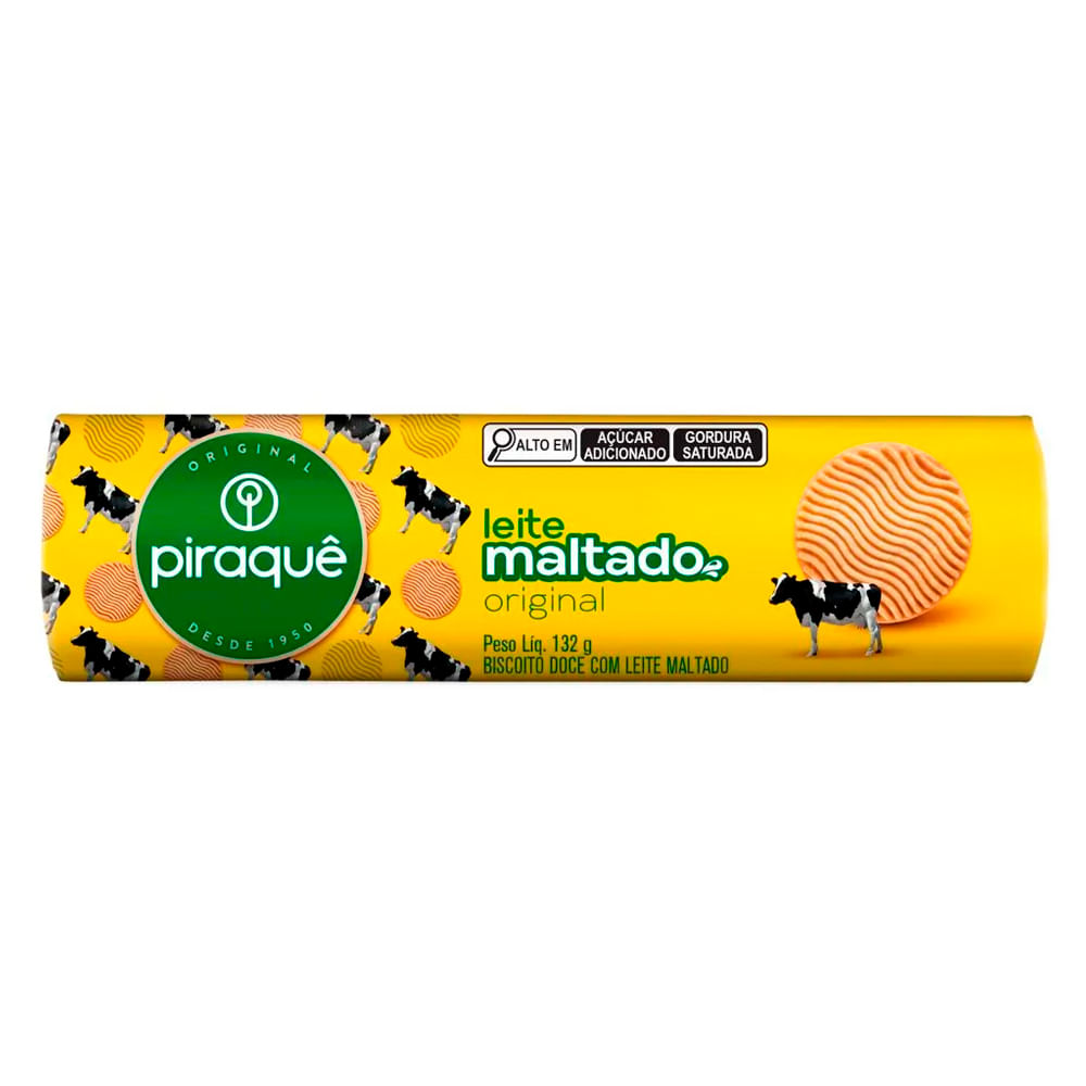 Biscoito Leite Piraquê Maltado Original 132g
