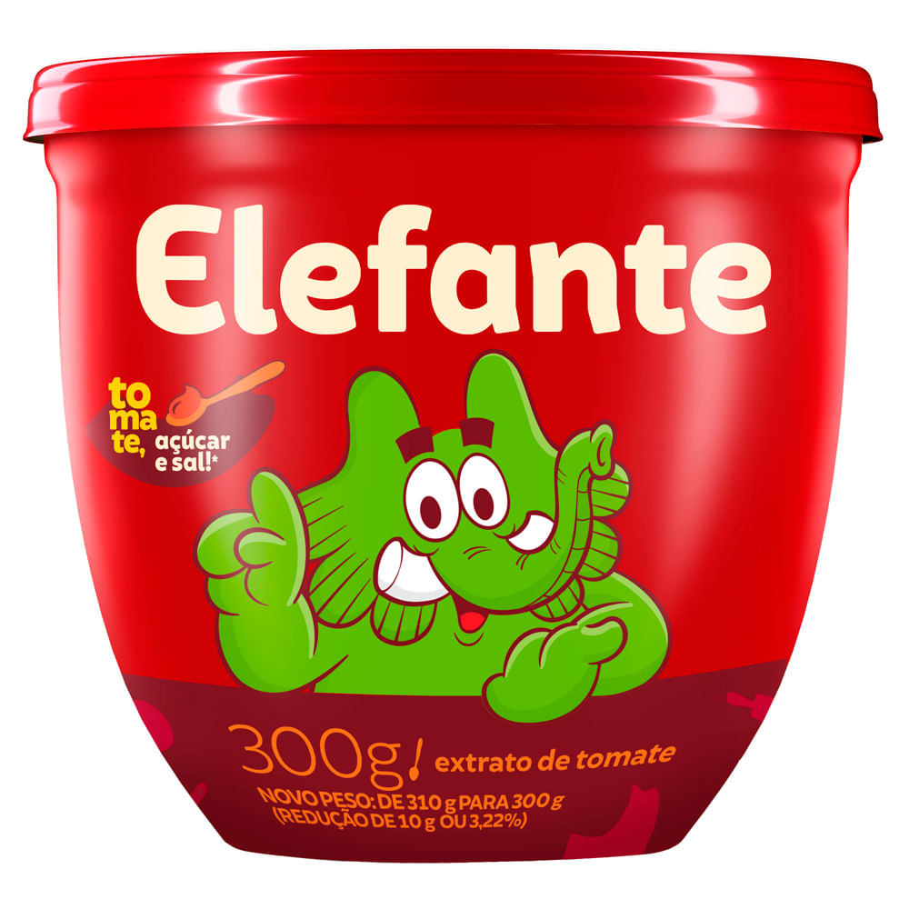 Extrato de Tomate Elefante Tradicional Pote 300g