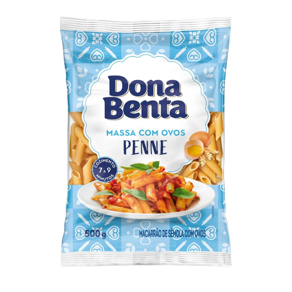 Macarrão Dona Benta Massa com Ovos Penne 500g